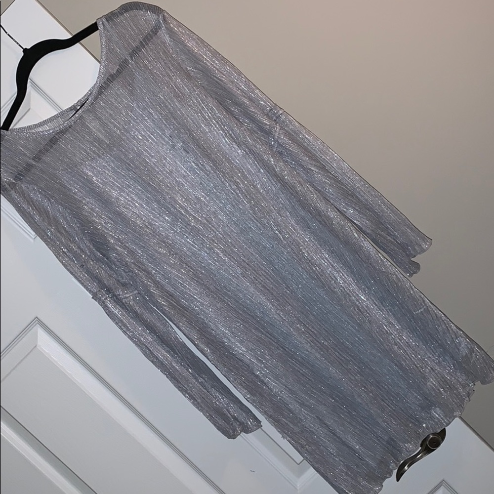LC Long Sleeve Metallic Dress